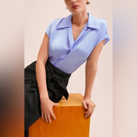 Satin finish flowy shirt